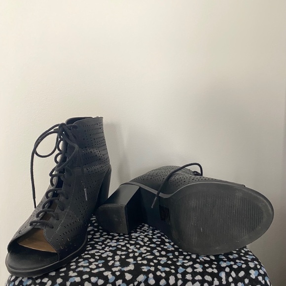 Soda Black Laced Heels - Picture 3 of 6